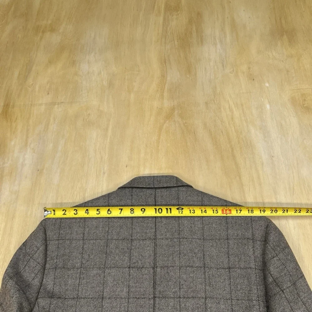 Jos A Bank Soft Tweed Blazer Sport Coat Mens 41R Tailored Fit Wool Tan/Gray